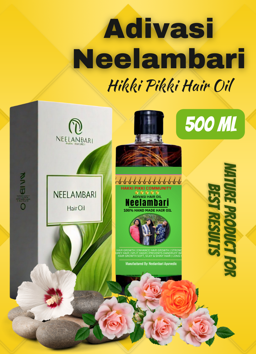 ADIVASI NEELAMBARI HAKKI PIKKI HAIR OIL