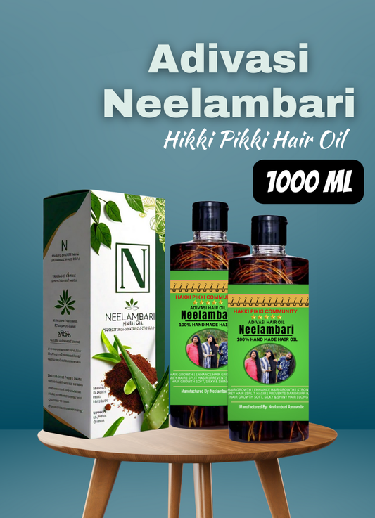 1000 ml ADIVASI NEELAMBARI HAKKI PIKKI HAIR OIL