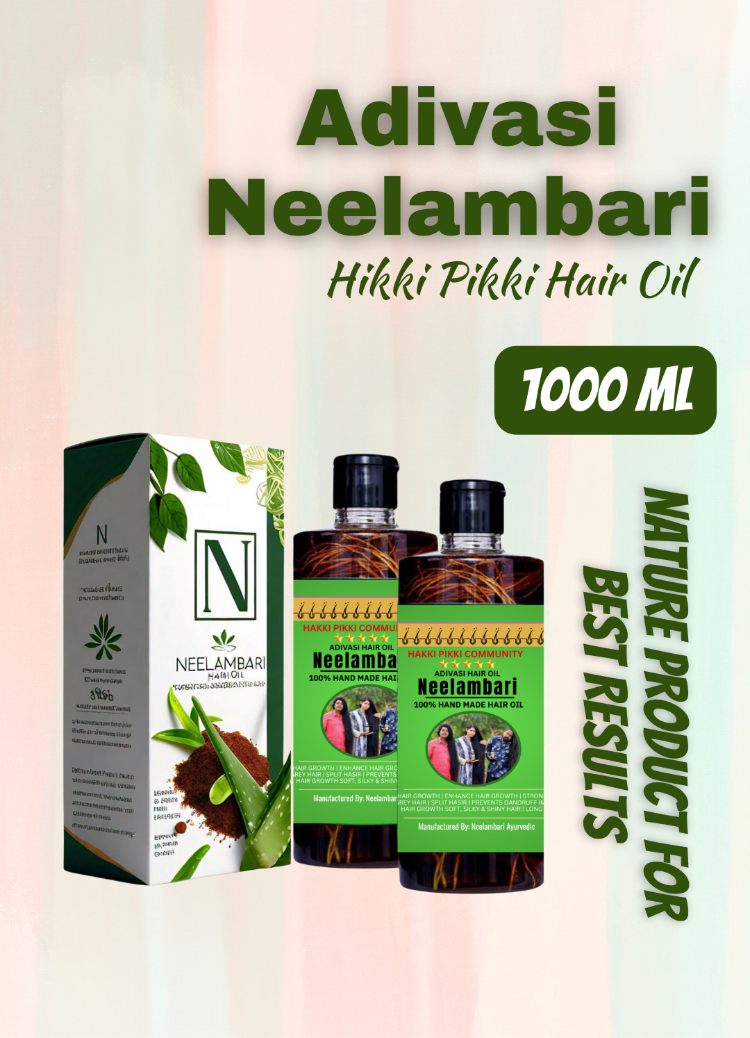 ADIVASI NEELAMBARI HAKKI PIKKI HAIR OIL